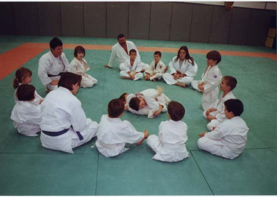 Les petits judokas à l'entrainement