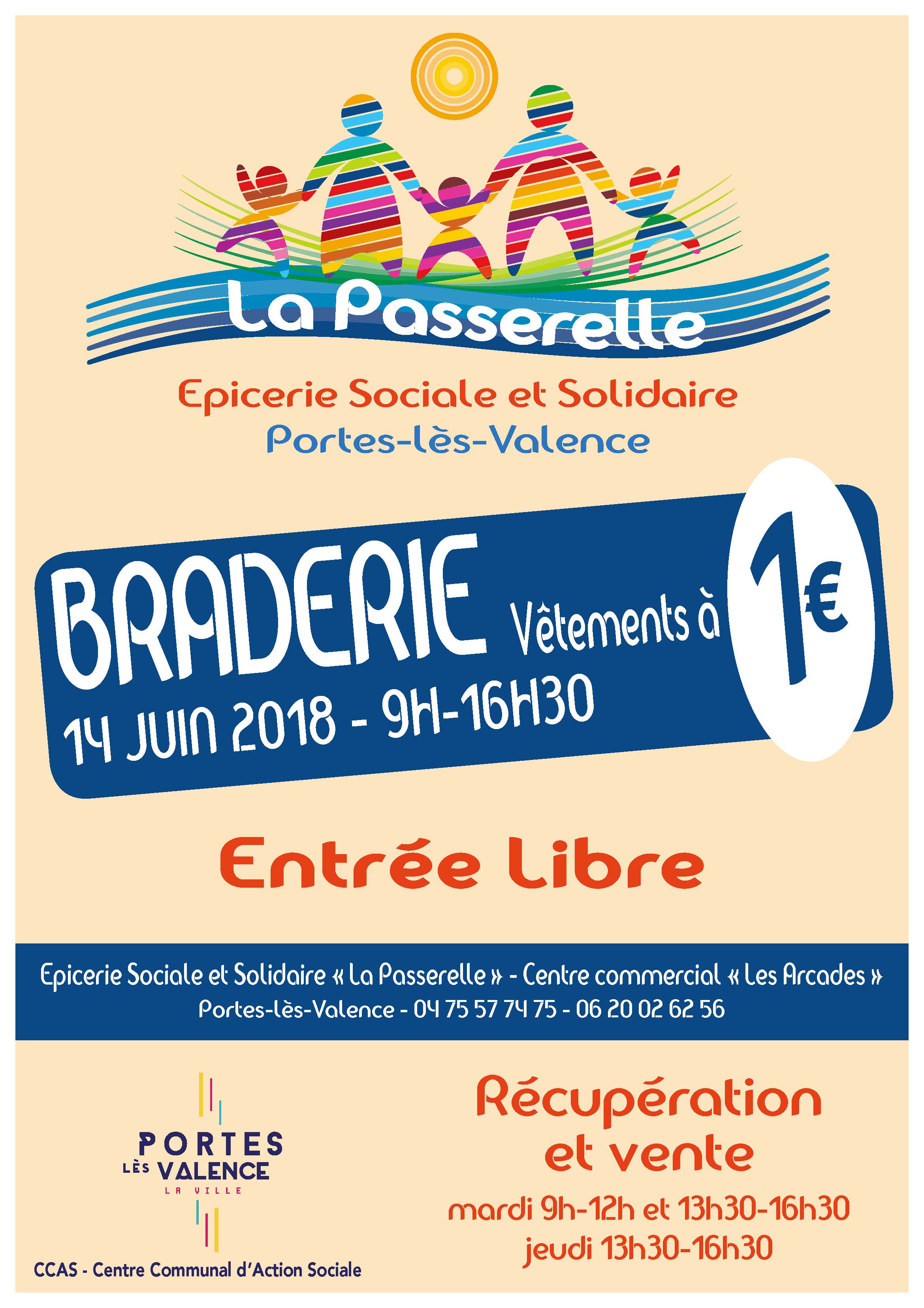 Affiche braderie solidaire