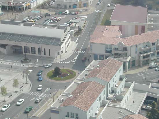 Vue aérienne de la place de la Mairie