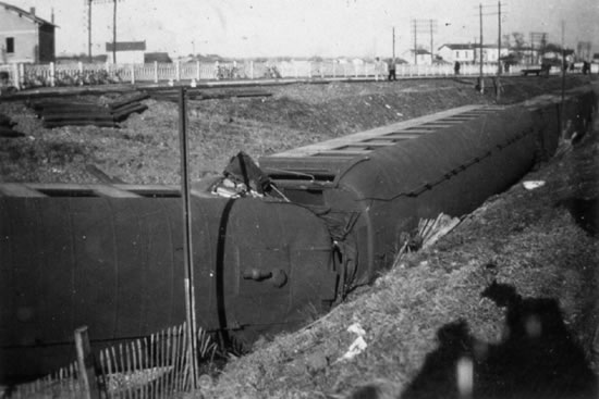 Sabotage d'un train de permissionnaires allemands le 9 décembre 1943 par un groupe de résistants portois
