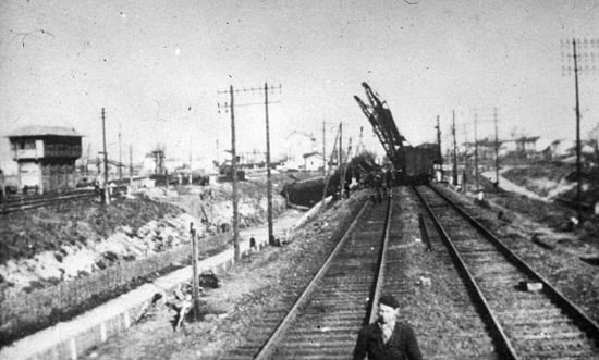destruction du dépôt SNCF suite aux bombardements américains de juillet 1944